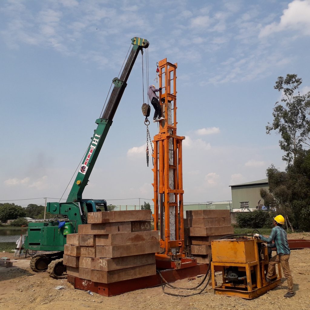 ép cọc bê tông tại hà đông